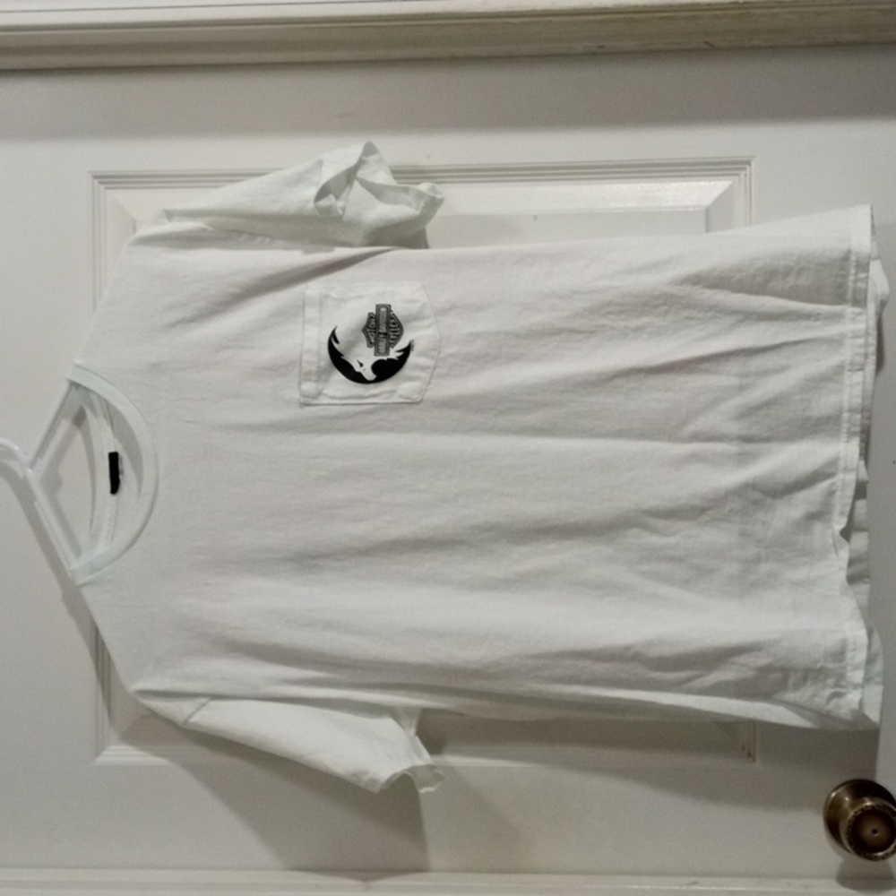 Harley-Davidson White Short Sleeve Pocket Tee Men’s Medium.